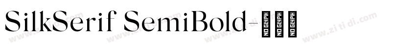 SilkSerif SemiBold字体转换